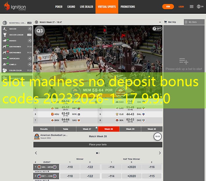slot madness no deposit bonus codes 2023